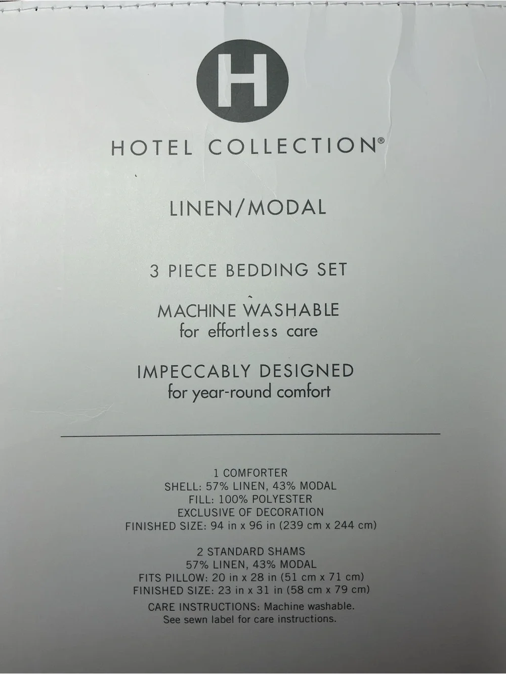 Hotel Collection Linen/Modal Blend 3-Pc. Comforter Set, Full/Queen